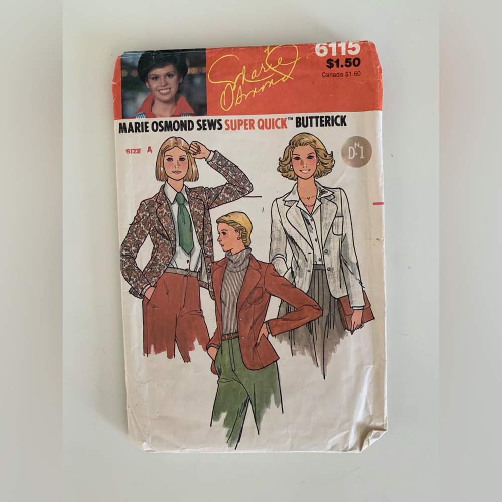 2 for $12🧵🪡 1970s Blazer Sewing Pattern